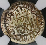 1821-Zs NGC VG Mexico 1/2 Real War Independence Zacatecas Mint Coin (26041501C)
