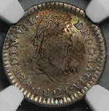 1821-Zs NGC XF Mexico 1/2 Real War Independence Zacatecas Mint Coin (26041502C)