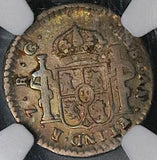 1821-Zs NGC XF Mexico 1/2 Real War Independence Zacatecas Mint Coin (26041502C)
