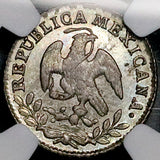 1855-Mo NGC MS 65 Mexico 1/2 Real Mint State Cap Rays Coin POP 4/3 (26042501C)