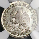 1855-Mo NGC MS 65 Mexico 1/2 Real Mint State Cap Rays Coin POP 4/3 (26042501C)