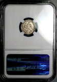 1855-Mo NGC MS 65 Mexico 1/2 Real Mint State Cap Rays Gem Silver Coin POP 4/3 (26032701C)