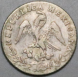 1837-Go Mexico 1/2 Real Guanajuato Mint VF Cap Rays Silver Coin (24083002R)