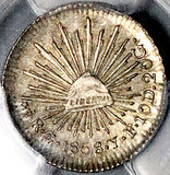 1868-Go PCGS MS 63+ Mexico 1/2 Real Guanajuato Mint Cap Rays Coin (26032201C)