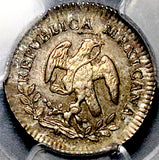 1868-Go PCGS MS 63+ Mexico 1/2 Real Guanajuato Mint Cap Rays Coin (26032201C)