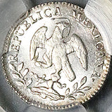1868-Go PCGS MS 64 Mexico 1/2 Real Guanajuato Gem Mint Cap Rays Coin (25103002D)