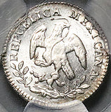 1868-Go PCGS MS 64 Mexico 1/2 Real Guanajuato Gem Mint Cap Rays Coin (25103002D)