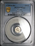 1799/8 PCGS MS 63 Mexico 1/4 Real Charles IV Overdate Colonial Spain Silver Coin POP 1/1 (24091202C)