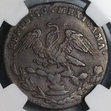 1832-Mo NGC VF 35 1/4 Real Mexico State Quart Quartilla Reales Copper Coin (25022301C)