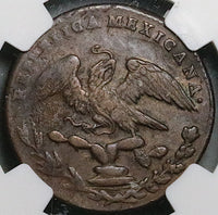 1834-Mo NGC XF 40 1/4 Real Mexico State Quart Quartilla Reales Coin (25022302C)