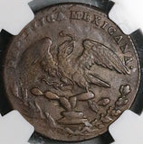 1834-Mo NGC XF 40 1/4 Real Mexico State Quart Quartilla Reales Coin (25022302C)