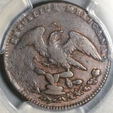 1836-Mo PCGS VF 25 Mexico 1/4 Real Un Quarto Quartilla Eagle Copper Coin (26062101C)