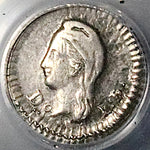 1843-Do PCGS XF 1/4 Real Durango Mint Rare Quarto Silver Coin (25060601C)