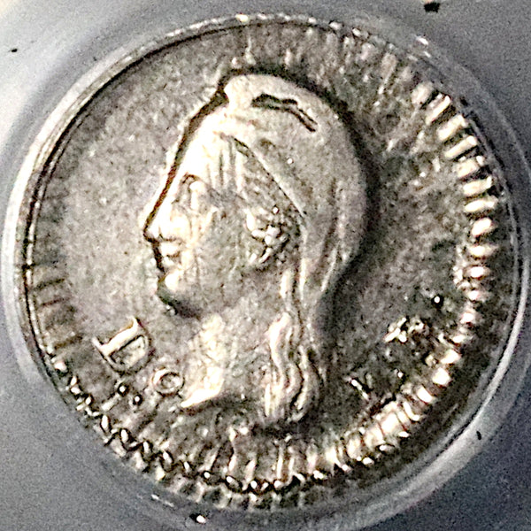 1843-Do PCGS XF 1/4 Real Durango Mint Rare Quarto Silver Coin (25060601C)