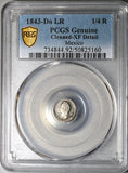 1843-Do PCGS XF 1/4 Real Durango Mint Rare Quarto Silver Coin (25060601C)