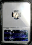 1863-Mo NGC MS 64 Mexico 1/4 Real Silver Liberty Head Coin POP 6/0 (26070302C)