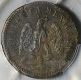 1876-As PCGS XF Mexico 1 Centavo Extremely Rare Alamos Mint Copper Coin (26032501C)