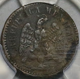 1876-As PCGS XF Mexico 1 Centavo Extremely Rare Alamos Mint Copper Coin (26032501C)