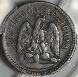 1889-Ga/Mo PCGS VF 25 Mexico 1 Centavo Rare Guadalajara Copper Coin POP 1/0 (26020102C)