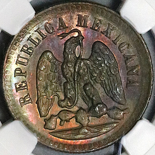 1889-Mo NGC MS 64 BN Mexico 1 Centavo Eagle Snake Copper Coin (23090403C)