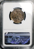 1893-Mo NGC MS 62 Mexico 1 Centavo Mint State Snake Eagle Copper Coin (26102203C)