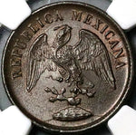 1898-Mo NGC MS 65 Mexico 1 Centavo Mint State Restyled Eagle Copper Coin (24083001C)