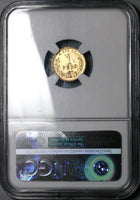 1898-Cn NGC MS 64 Mexico Gold 1 Peso Culiacan Mint State Coin (23120301C)
