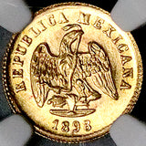 1898-Go NGC MS 65 Mexico Gold 1 Peso Guanajuato Mint GEM Coin (26030701D)