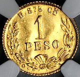 1904-Cn NGC MS 64 Mexico Gold 1 Peso Culiacan Mint State Coin (24030101C)