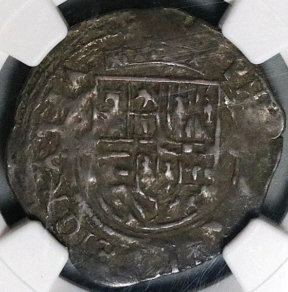 1572 NGC XF 40 Mexico 1 Real Cob Philip II Spain Colonial Silver Coin (25110803C)