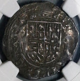 1572 NGC XF 40 Mexico 1 Real Cob Philip II Spain Colonial Silver Coin (25110803C)