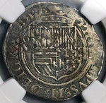 1572-Mo O NGC XF 45 Mexico 1 Real Philip II Spain Colonial Silver Coin (24102201D)