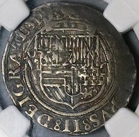 1572-Mo O NGC XF 45 Mexico 1 Real Philip II Spain Colonial Silver Coin (24102201D)