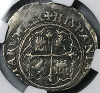 1572-Mo O NGC XF 45 Mexico 1 Real Philip II Spain Colonial Silver Coin (24102201D)