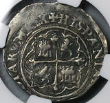 1572-Mo O NGC XF 45 Mexico 1 Real Philip II Spain Colonial Silver Coin (24102201D)