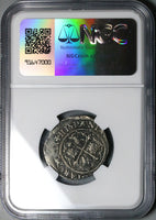 1572-Mo O NGC XF 45 Mexico 1 Real Philip II Spain Colonial Silver Coin (24102201D)