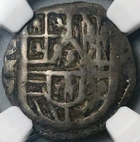 1598 NGC VF 20 Mexico 1 Real Cob Philip III Spain Colony Silver Coin (26092602C)