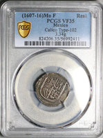 1607 PCGS VF 35 Mexico 1 Real Cob Philip III Spain Colony Silver Coin POP 1/0 (26092903C)