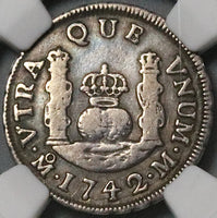 1742-Mo NGC VF Mexico 1 Real Philip V Silver Colonial Spain Coin (23050301C)