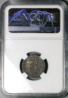 1743/2 NGC AU 53 Mexico 1 Real Philip V Colonial Spain Rare Overdate Silver Coin POP 1/1 (24121001D)