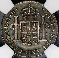 1809 NGC AU 55 Mexico 1 Real, Ferdinand VII Spain Colony Silver Con (24091903C)