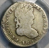 1820-Z PCGS F 12 Mexico 1 Real War Independence Zacatecas Silver Coin POP 1/4 (26070401C)