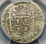 1820-Z PCGS F 12 Mexico 1 Real War Independence Zacatecas Silver Coin POP 1/4 (26070401C)
