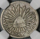 1828-Go NGC VF 20 Mexico 1 Real Guanajuato Mint Silver Coin POP 1/2 (26070303C)
