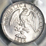 1898-Go PCGS MS 65 Mexico 20 Centavos Guanajuato Mint GEM Silver Coin (26020502C)