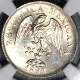 1899-Mo NGC MS 66 Mexico 20 Centavos Mint GEM Silver Coin POP 3/0 (26020502C)