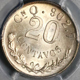 1902-Cn PCGS MS 63 Mexico 20 Centavos Culiacan Silver Coin 98k Minted (23050101C)