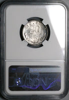 1903-Cn NGC MS 62 Mexico 20 Centavos Culiacan Silver Coin 93k Minted (23100603C)