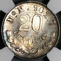 1903-Mo NGC MS 63 Mexico 20 Centavos Mint State Silver Coin (23063002C)