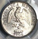 1904-Cn PCGS MS 63 Mexico 20 Centavos Last Culiacan Mint Silver Coin (25082101C)